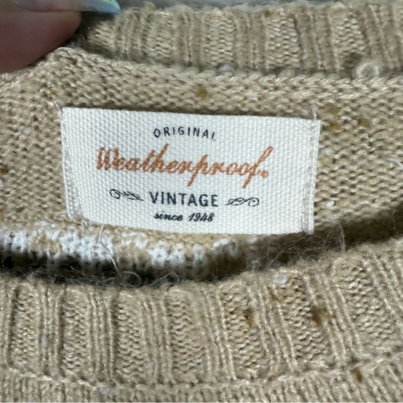 Weatherproof Beige Patterned Crewneck Sweater Size XL - Picture 10 of 10